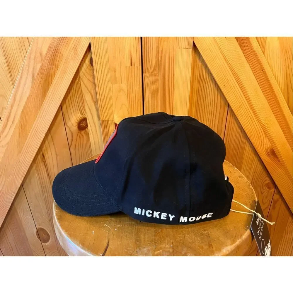 Disney Mickey Mouse hat black front patch adjustable (3384) nwt